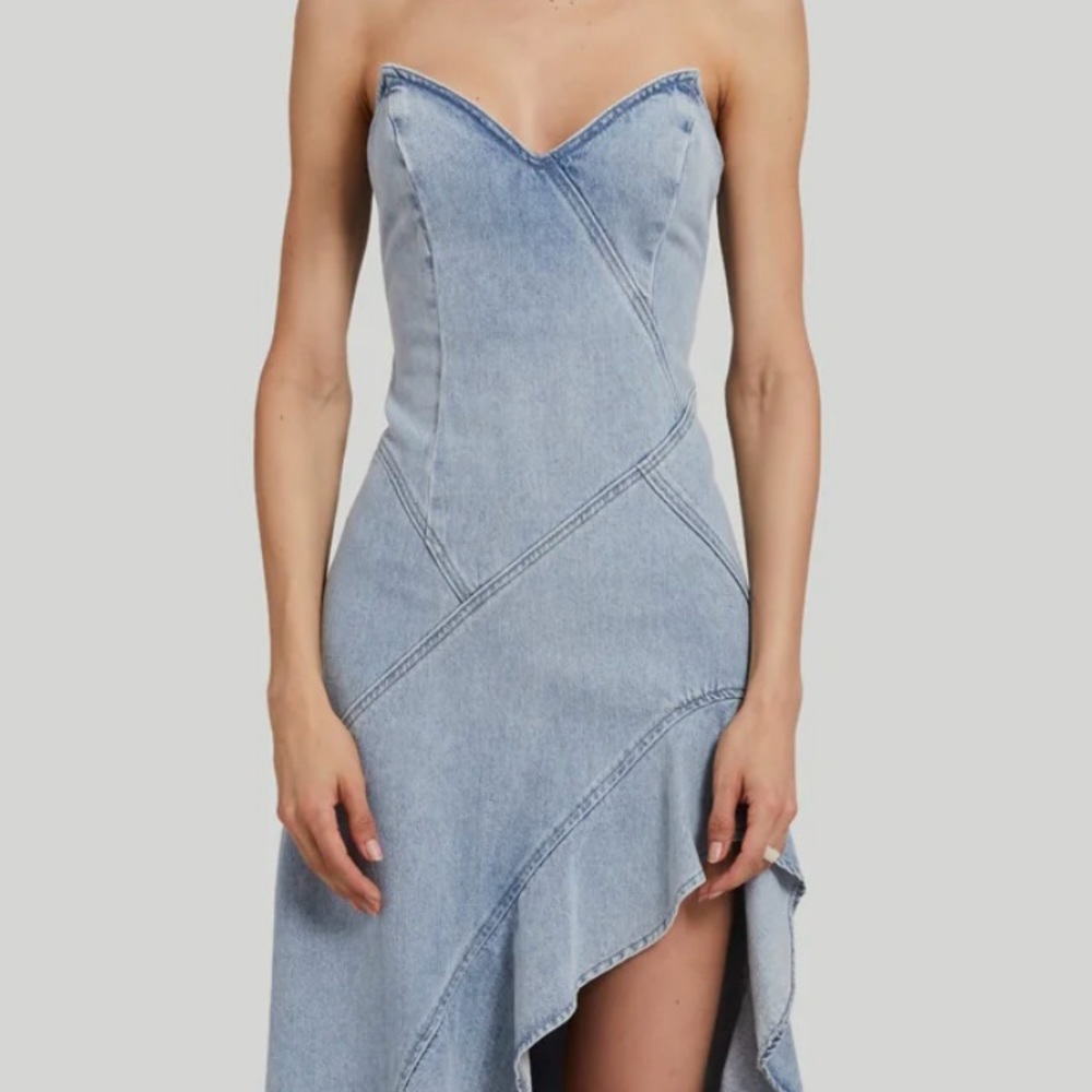 Amanda Uprichard Denim Maxi Dress XS